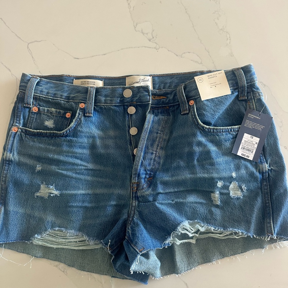 Universal Thread Blue Distressed Jean Shorts